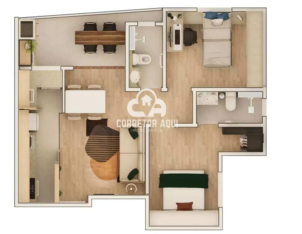 Apartamento, 2 quartos, 57 m² - Foto 6