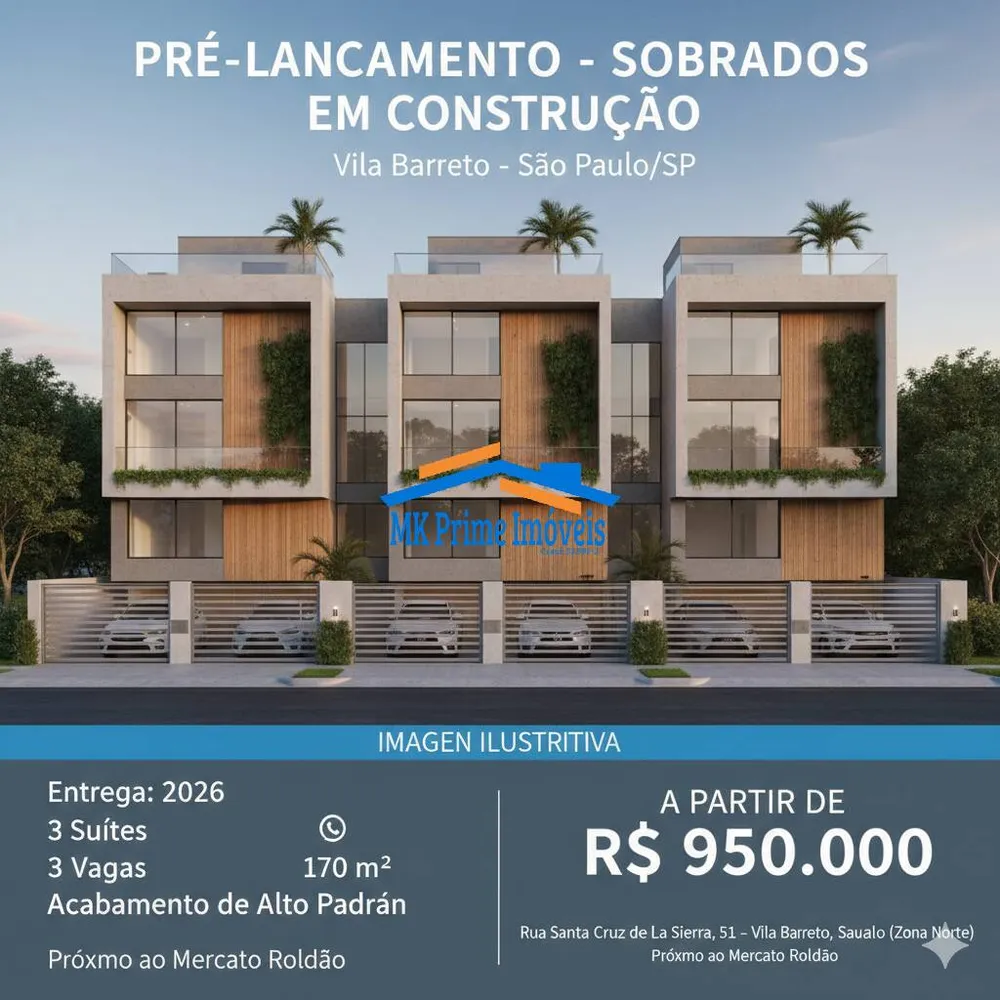Sobrado, 3 quartos, 170 m² - Foto 1