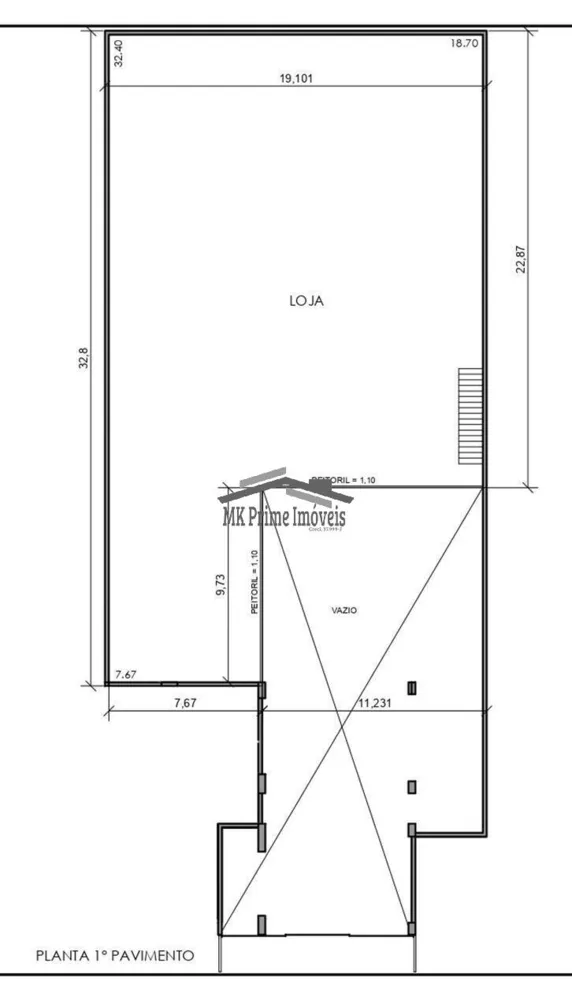 Loja-Salão, 1330 m² - Foto 1