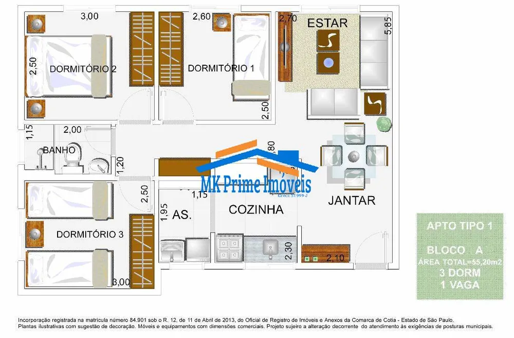 Apartamento, 3 quartos, 55 m² - Foto 7