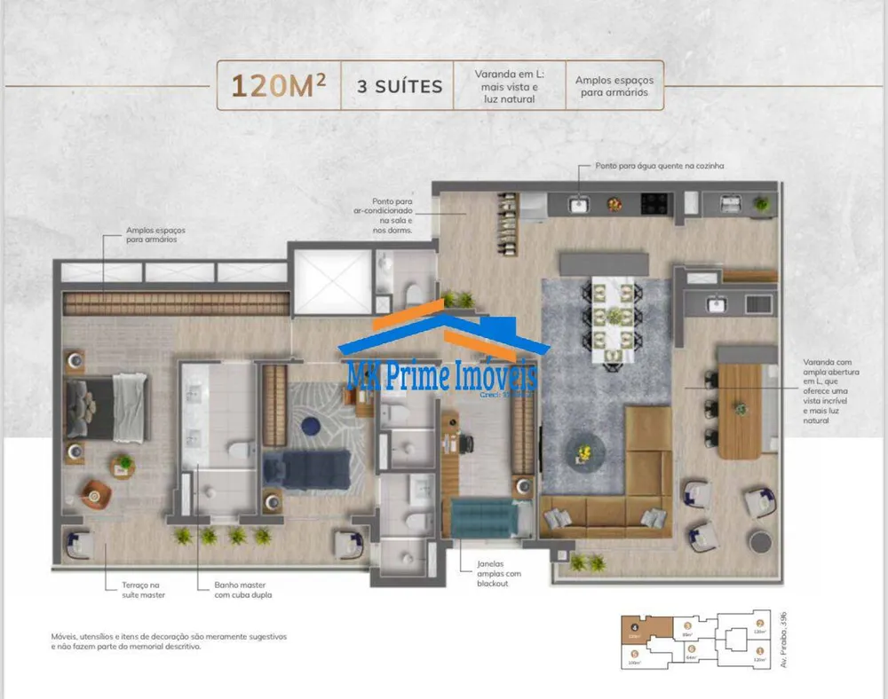 Apartamento, 3 quartos, 120 m² - Foto 4