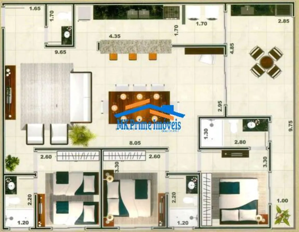 Apartamento, 3 quartos, 143 m² - Foto 1