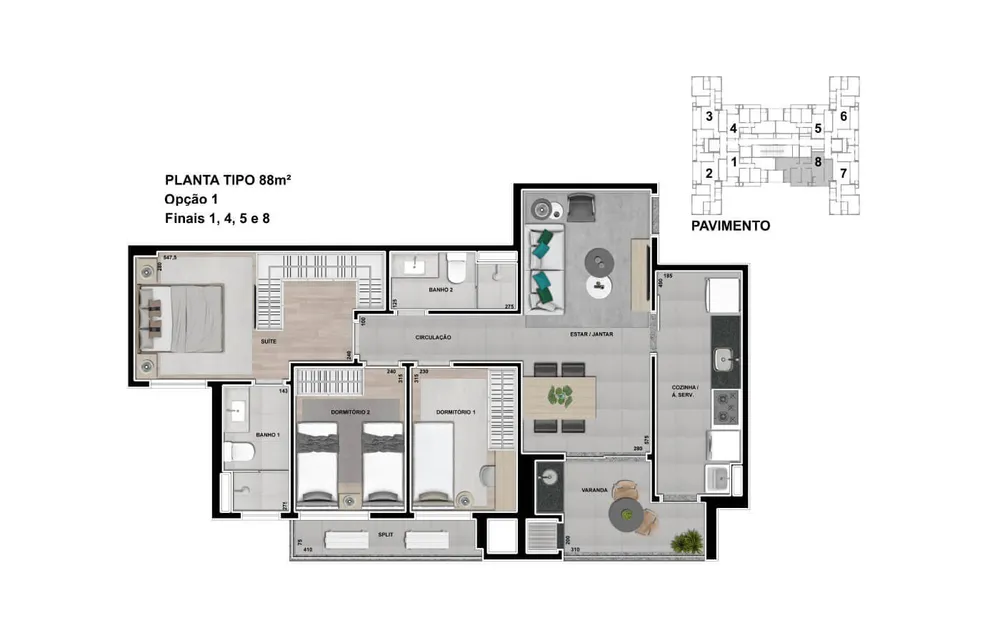 Apartamento, 3 quartos, 88 m² - Foto 5
