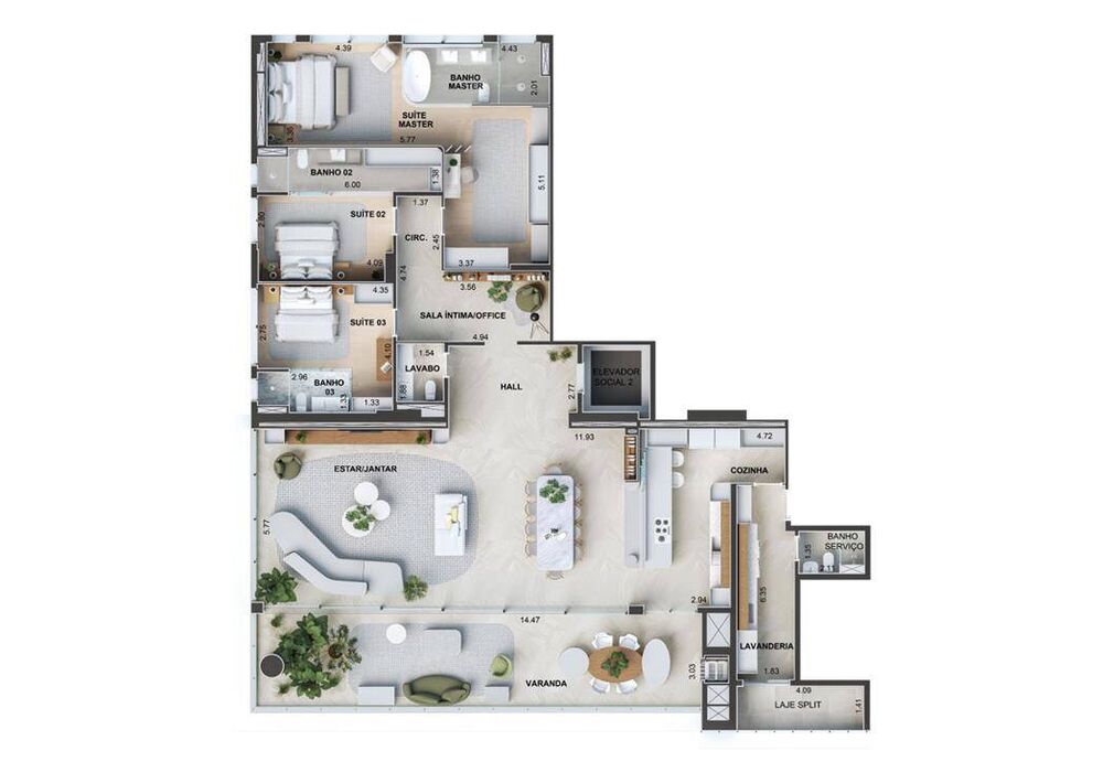 Apartamento, 3 quartos, 230 m² - Foto 4