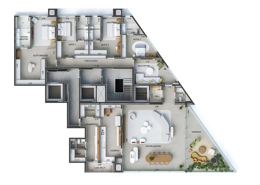 Apartamento, 3 quartos, 230 m² - Foto 2