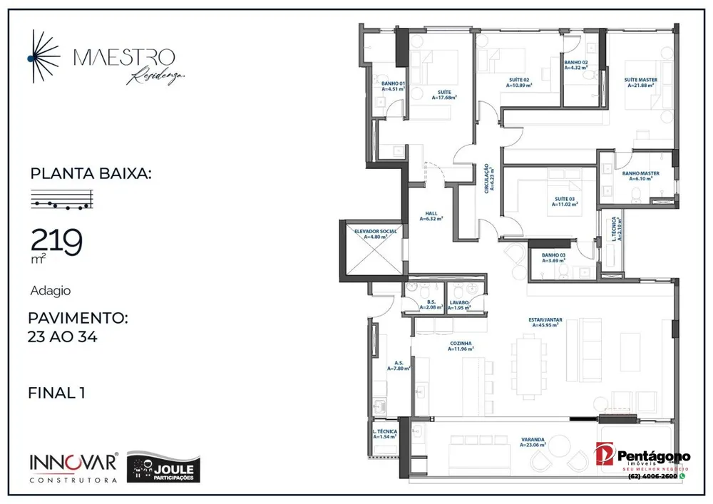 Apartamento, 4 quartos, 219 m² - Foto 6