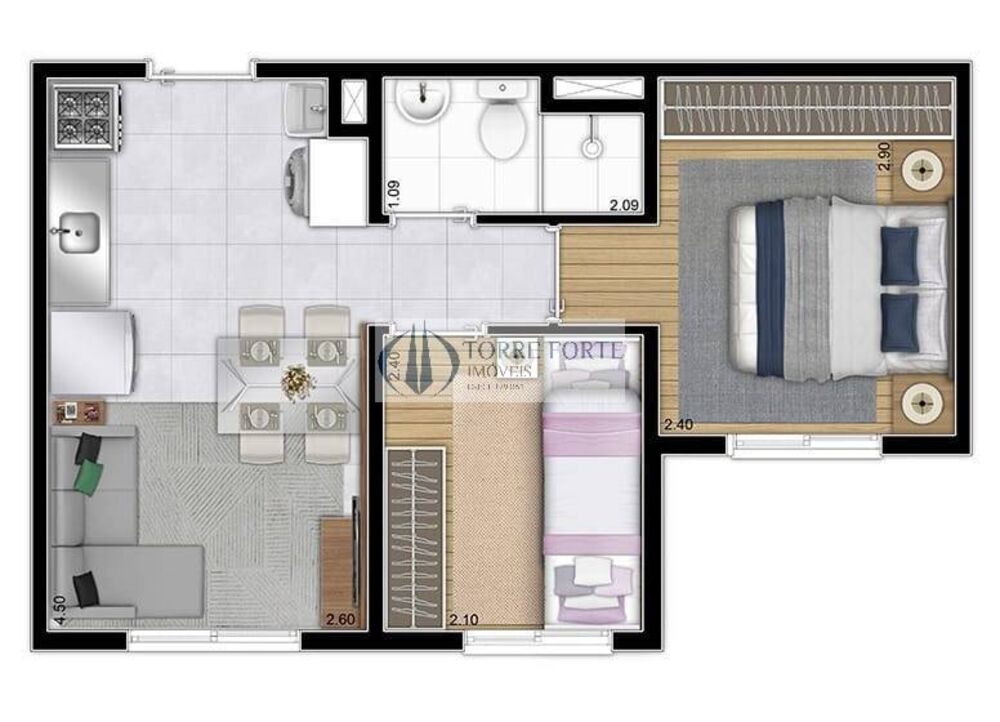 Apartamento, 2 quartos, 32 m² - Foto 4