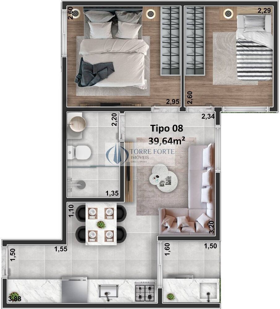 Apartamento, 1 quarto, 28 m² - Foto 1