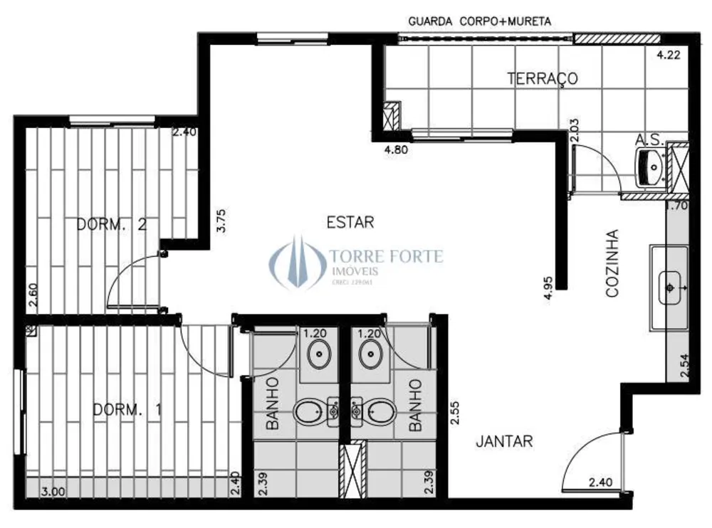 Apartamento, 3 quartos, 58 m² - Foto 8