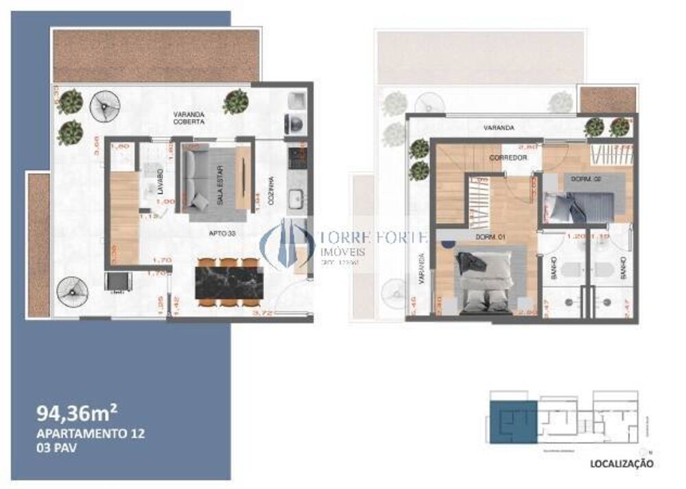 Apartamento, 2 quartos, 45 m² - Foto 3