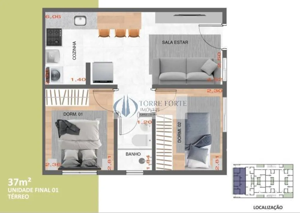 Apartamento, 1 quarto, 31 m² - Foto 12