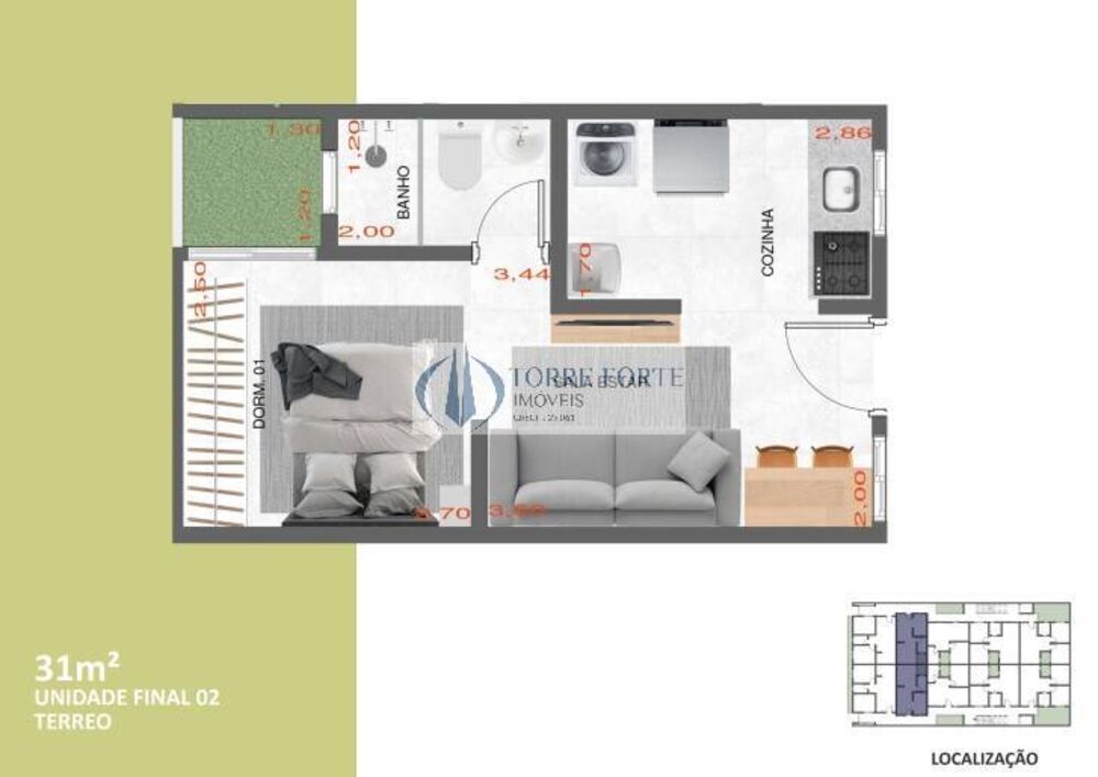 Apartamento, 1 quarto, 31 m² - Foto 4