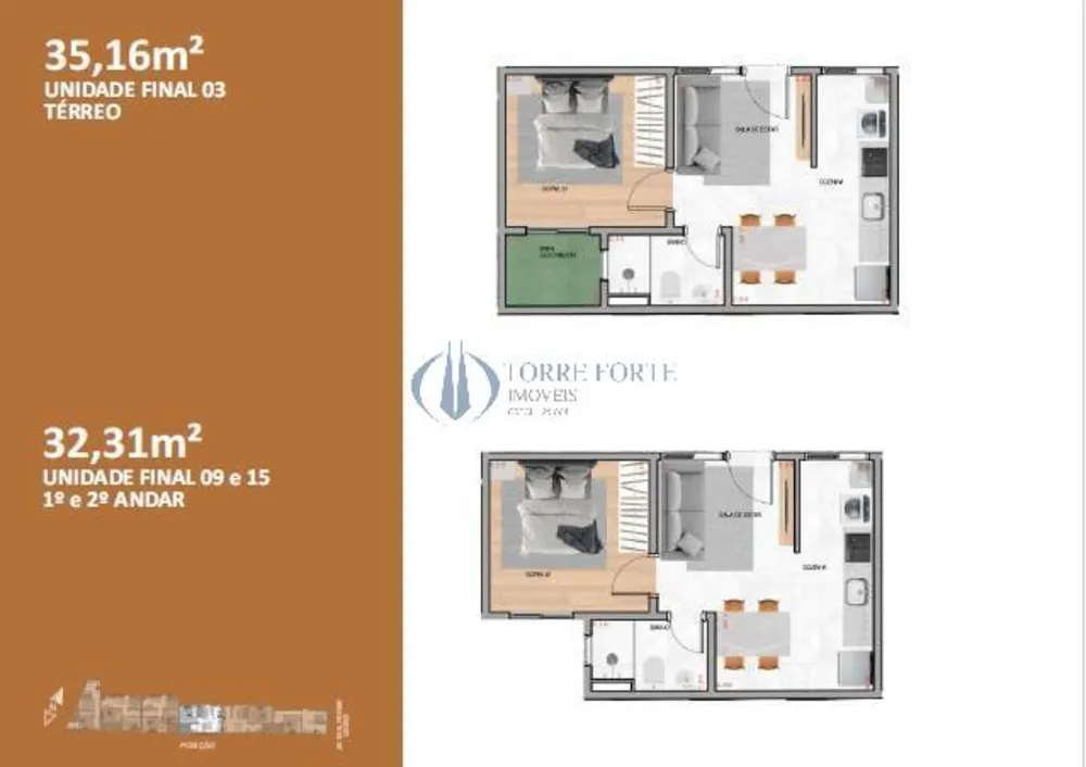 Apartamento, 2 quartos, 31 m² - Foto 3