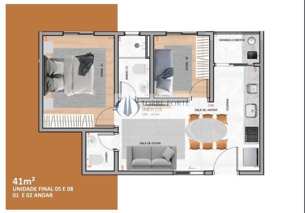 Apartamento, 2 quartos, 41 m² - Foto 1
