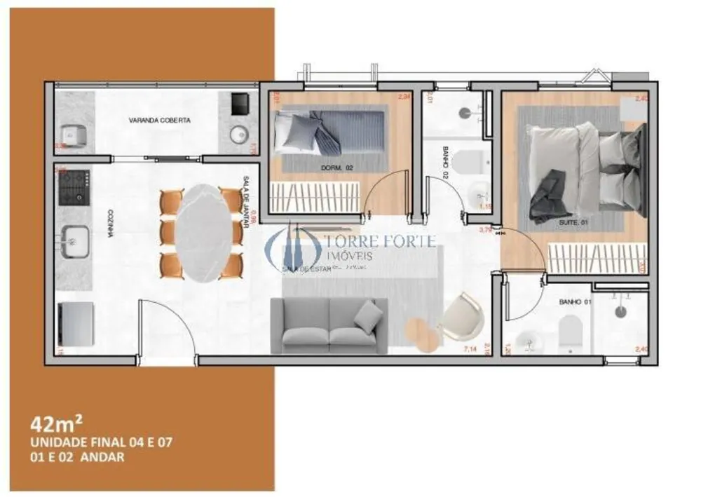 Apartamento, 2 quartos, 41 m² - Foto 6