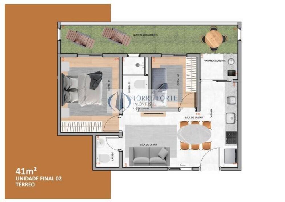 Apartamento, 2 quartos, 41 m² - Foto 2