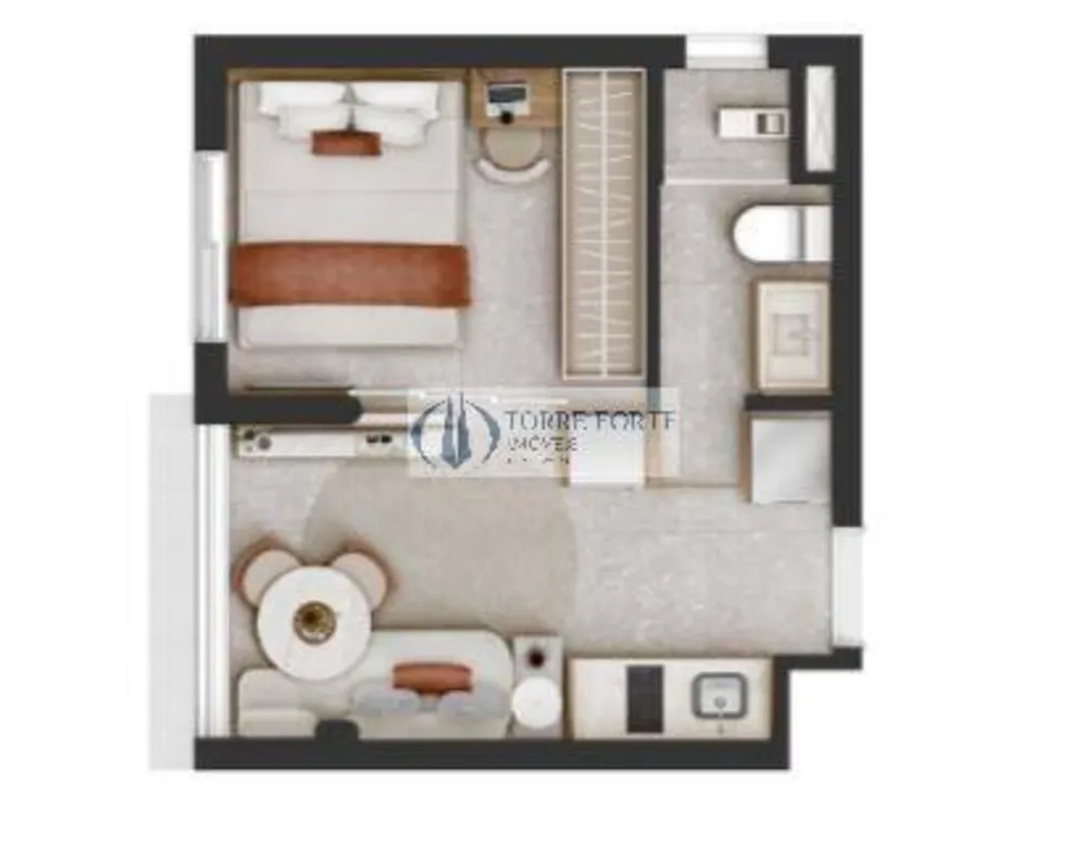 Apartamento, 1 quarto, 25 m² - Foto 1