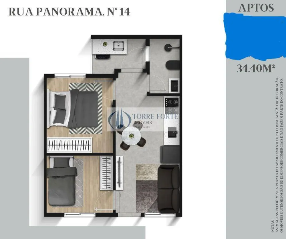 Apartamento, 2 quartos, 35 m² - Foto 7
