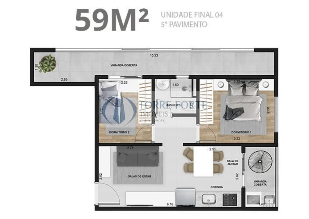 Apartamento, 1 quarto, 35 m² - Foto 8