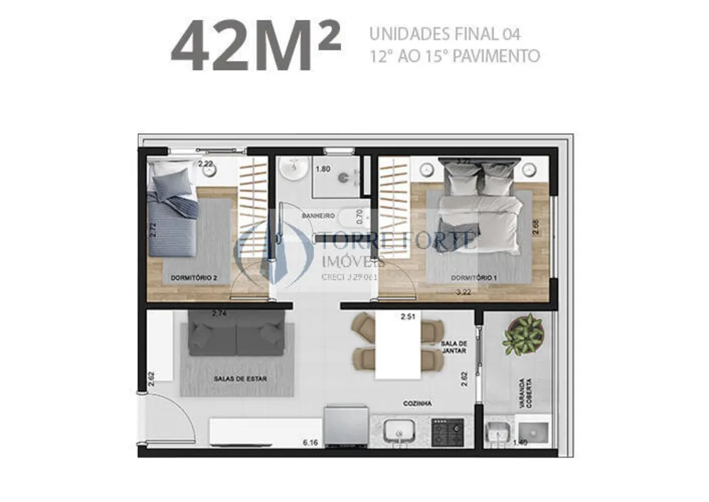 Apartamento, 1 quarto, 35 m² - Foto 5