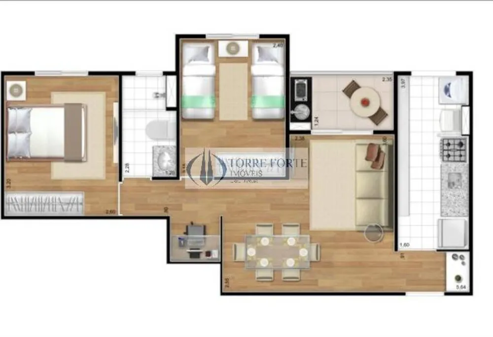 Apartamento, 2 quartos, 50 m² - Foto 4