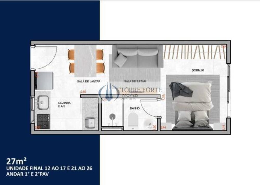 Apartamento, 1 quarto, 27 m² - Foto 5