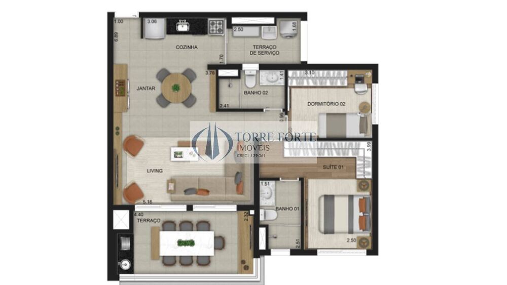 Apartamento, 2 quartos, 87 m² - Foto 3