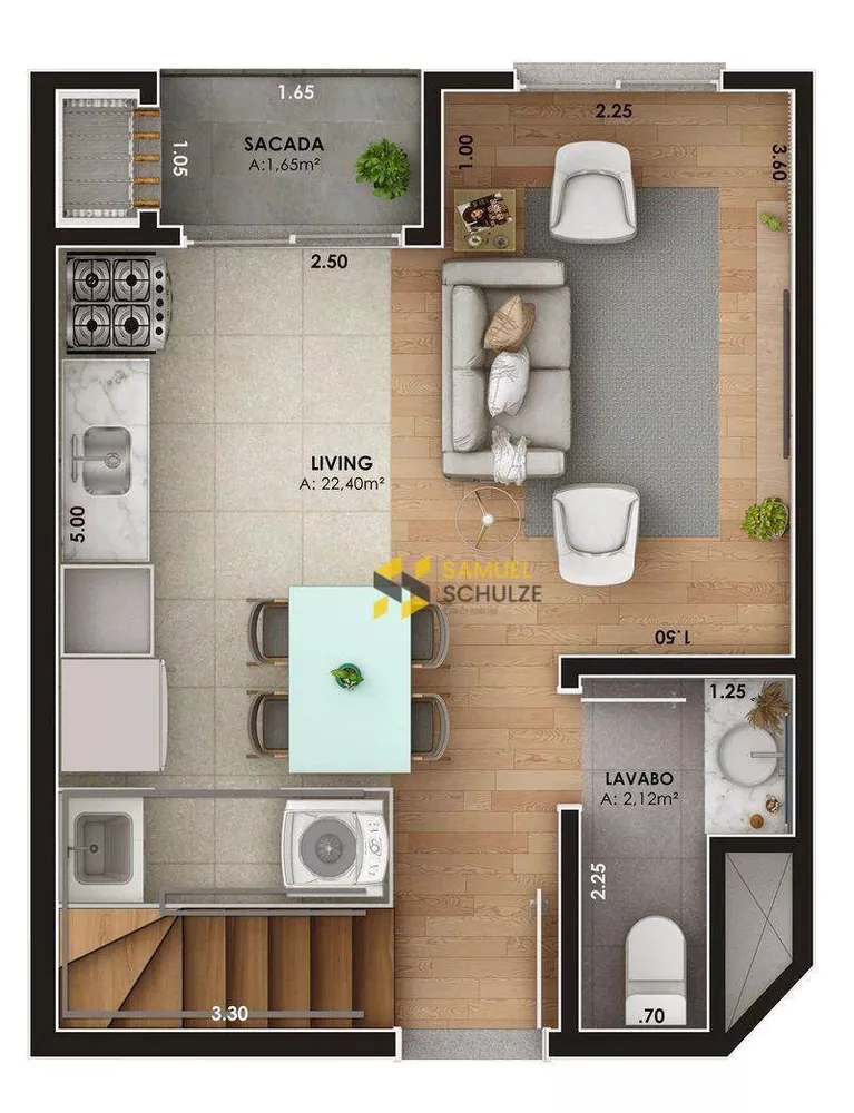 Apartamento à venda com 2 quartos, 63m² - Foto 3