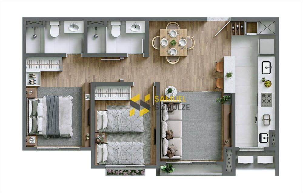 Apartamento, 2 quartos, 63 m² - Foto 3