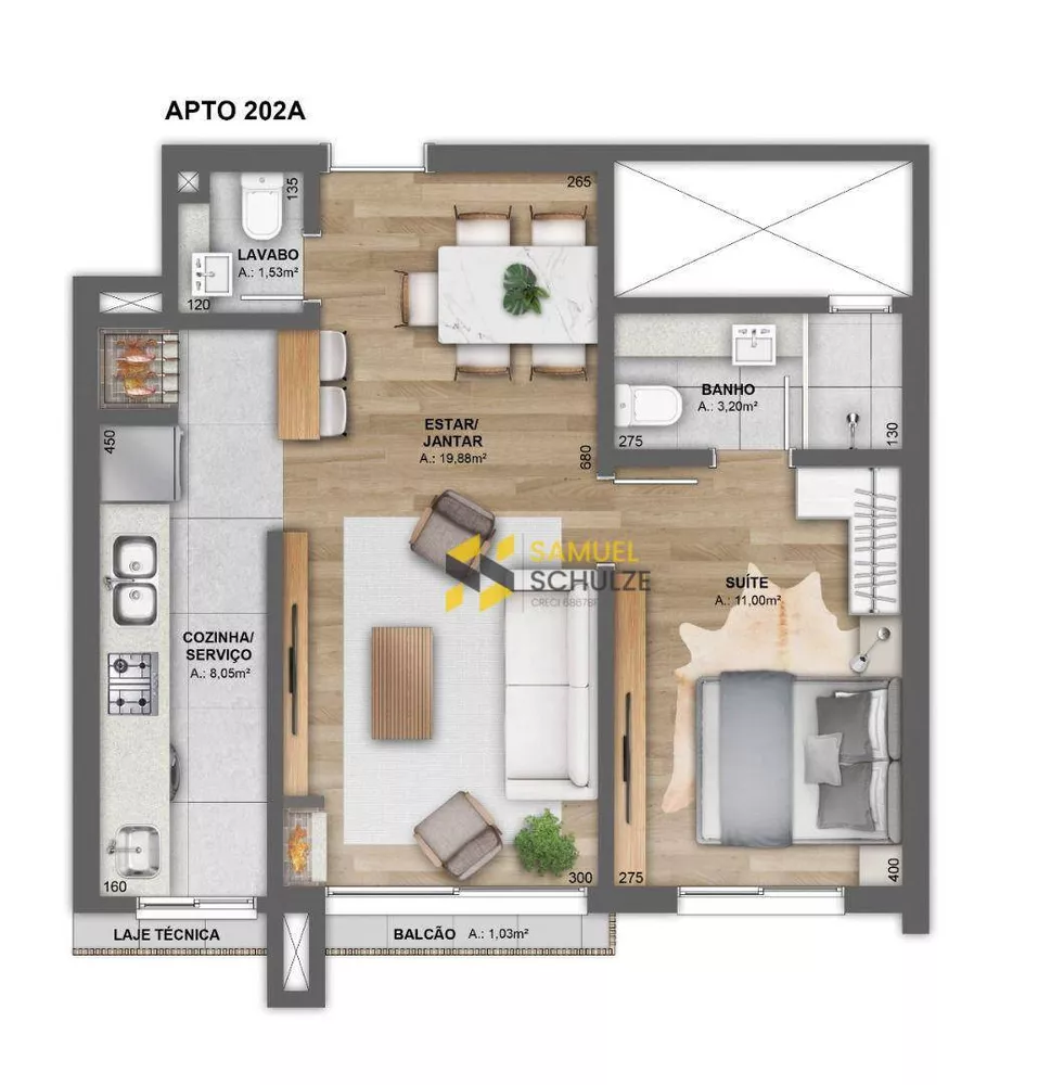 Apartamento à venda com 1 quarto, 54m² - Foto 10