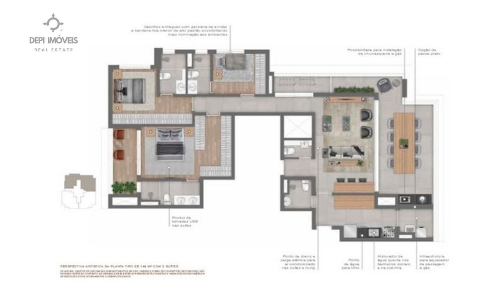 Apartamento, 3 quartos, 148 m² - Foto 1