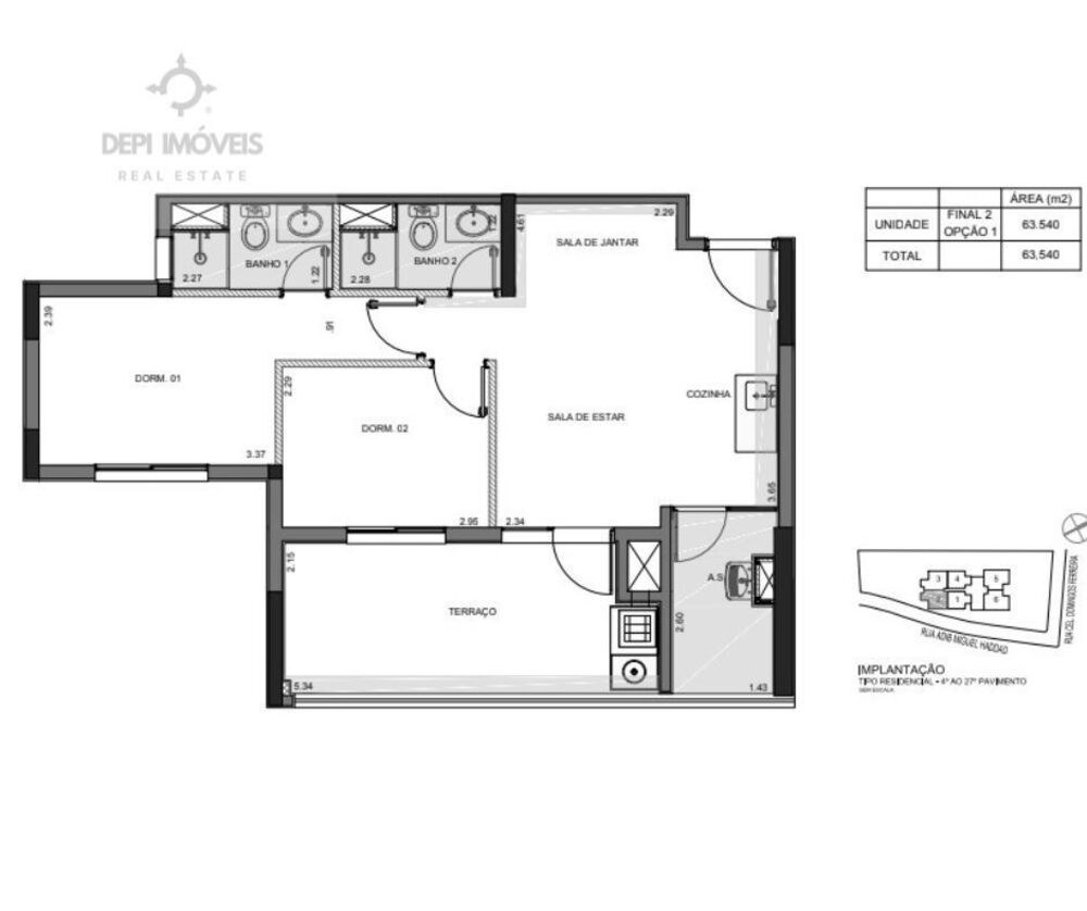 Apartamento, 2 quartos, 62 m² - Foto 1