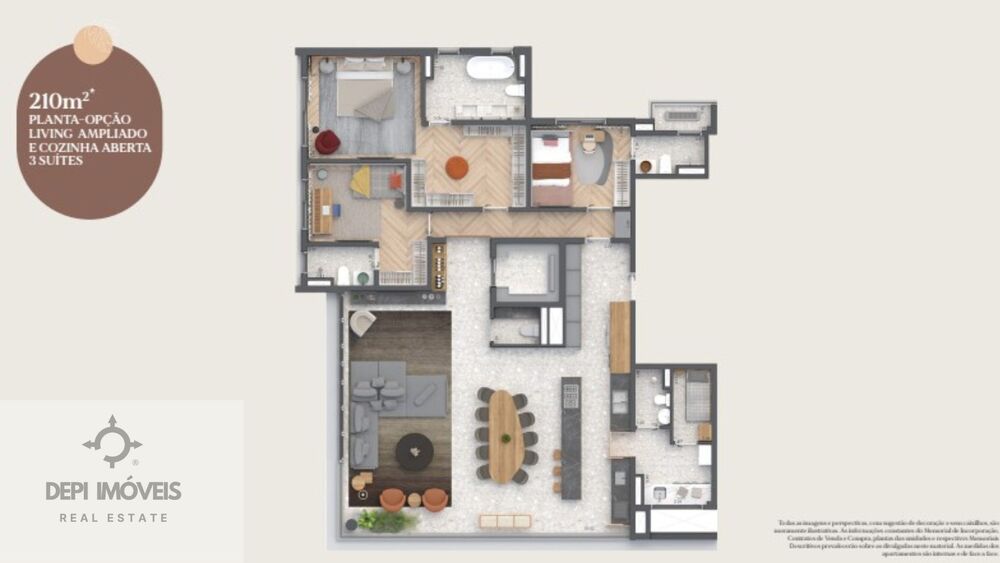 Apartamento, 3 quartos, 209 m² - Foto 1