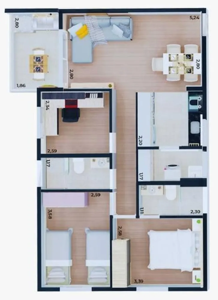Apartamento, 3 quartos, 68 m² - Foto 6