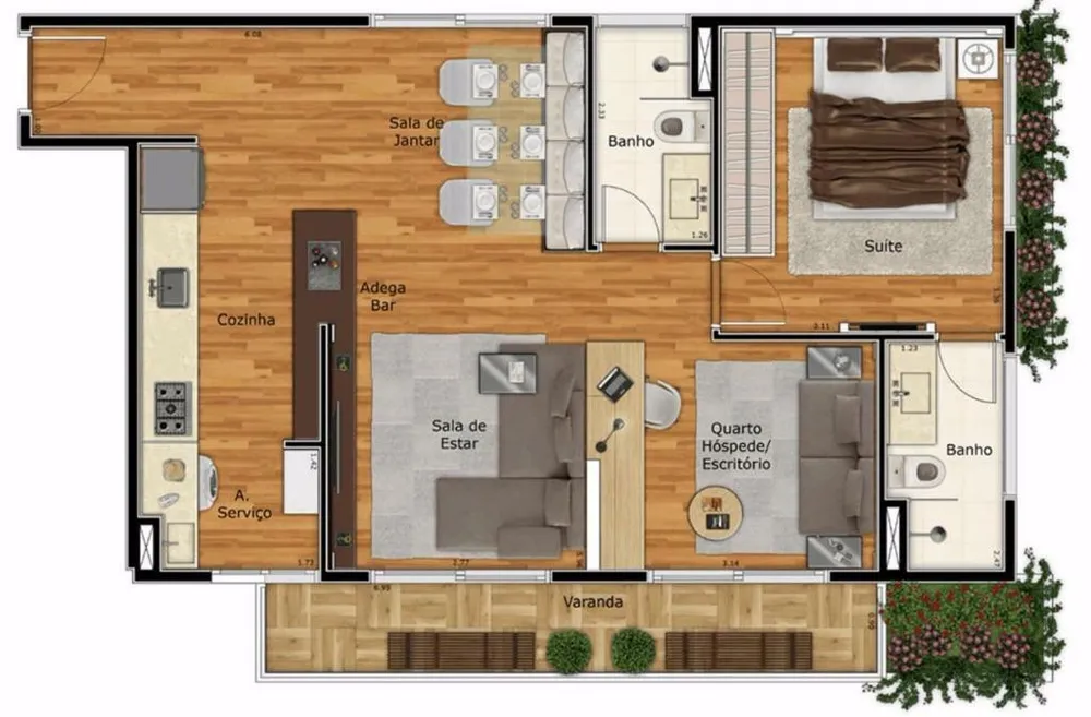 Apartamento, 2 quartos, 75 m² - Foto 7