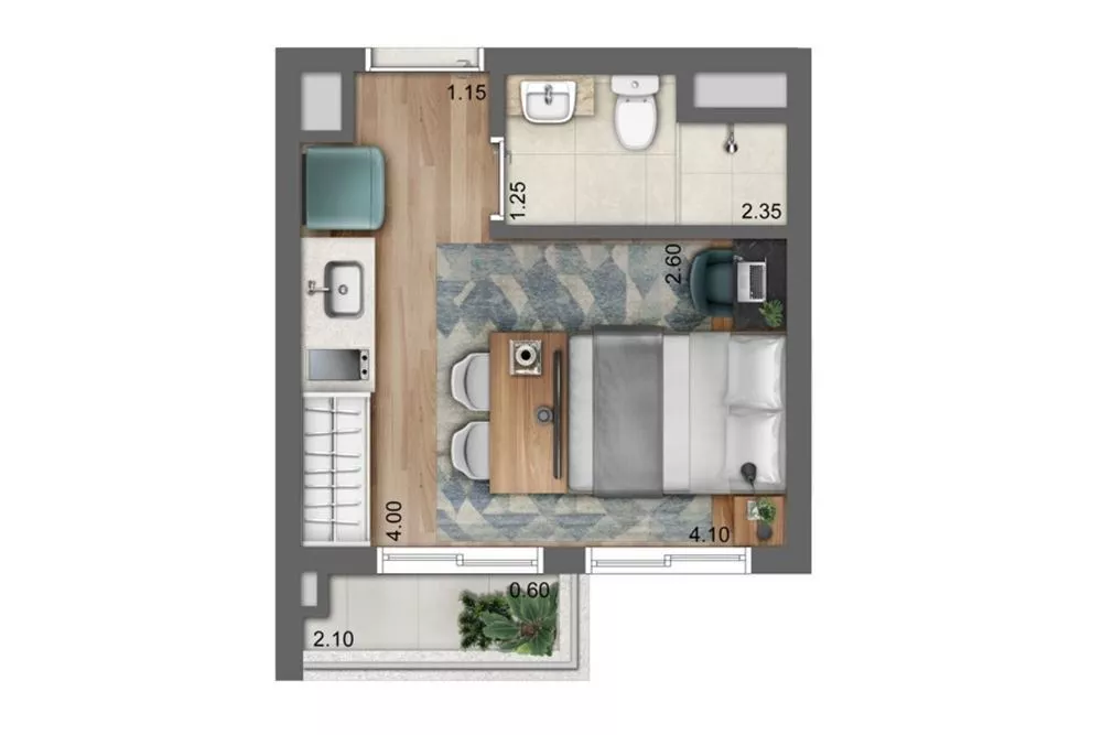 Apartamento à venda com 1 quarto, 32m² - Foto 5