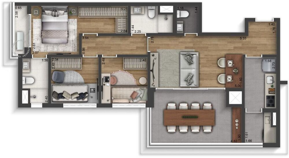 Apartamento, 3 quartos, 137 m² - Foto 3