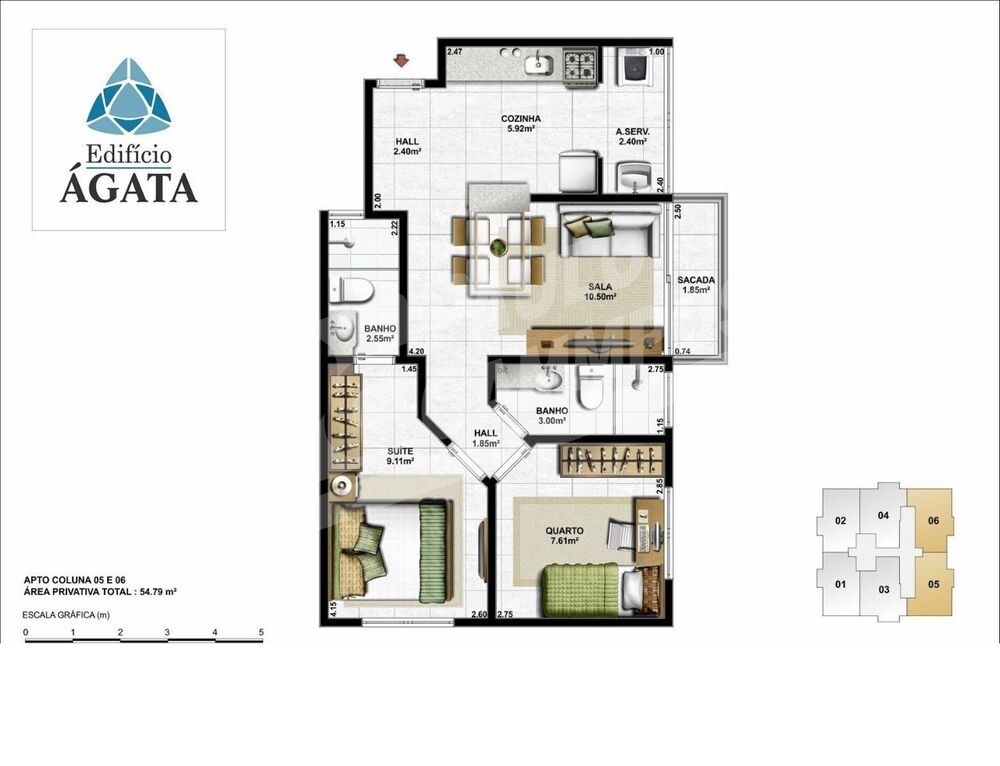 Apartamento, 2 quartos, 55 m² - Foto 13