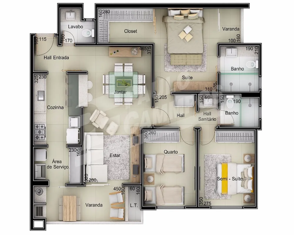 Apartamento, 3 quartos, 107 m² - Foto 3