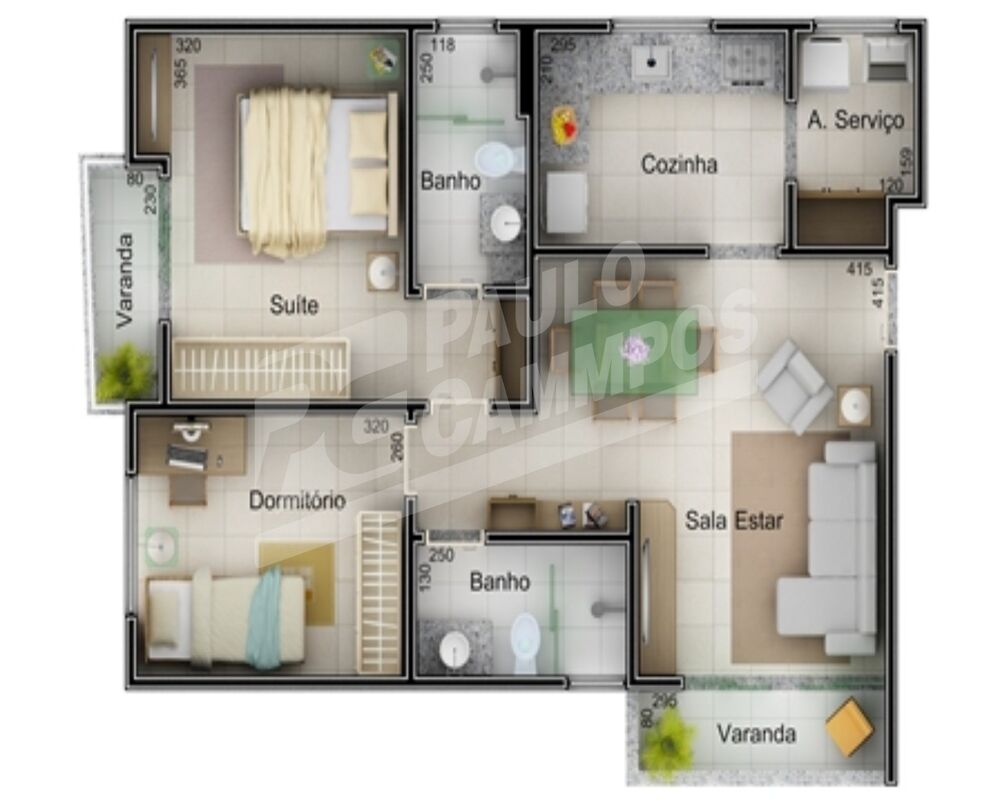Apartamento, 2 quartos, 66 m² - Foto 2