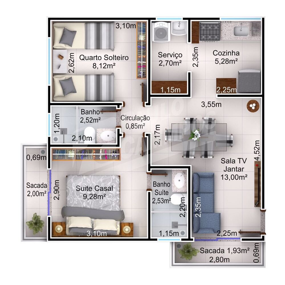 Apartamento, 2 quartos, 55 m² - Foto 4