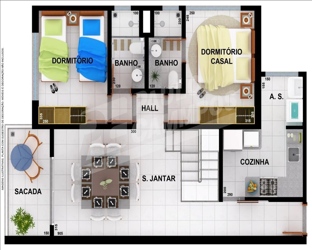 Cobertura, 2 quartos, 135 m² - Foto 3