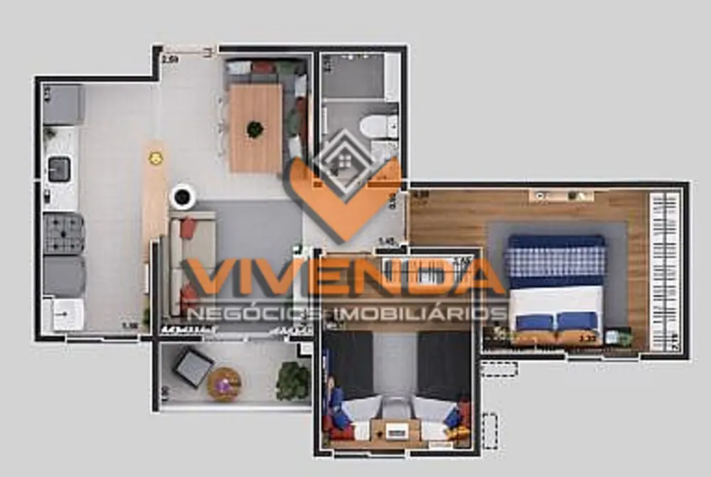 Apartamento, 2 quartos, 52 m² - Foto 2