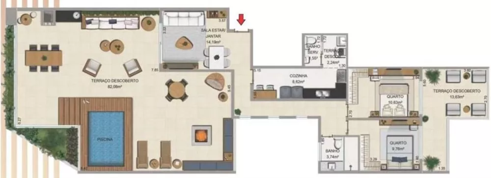 Cobertura, 2 quartos, 172 m² - Foto 19