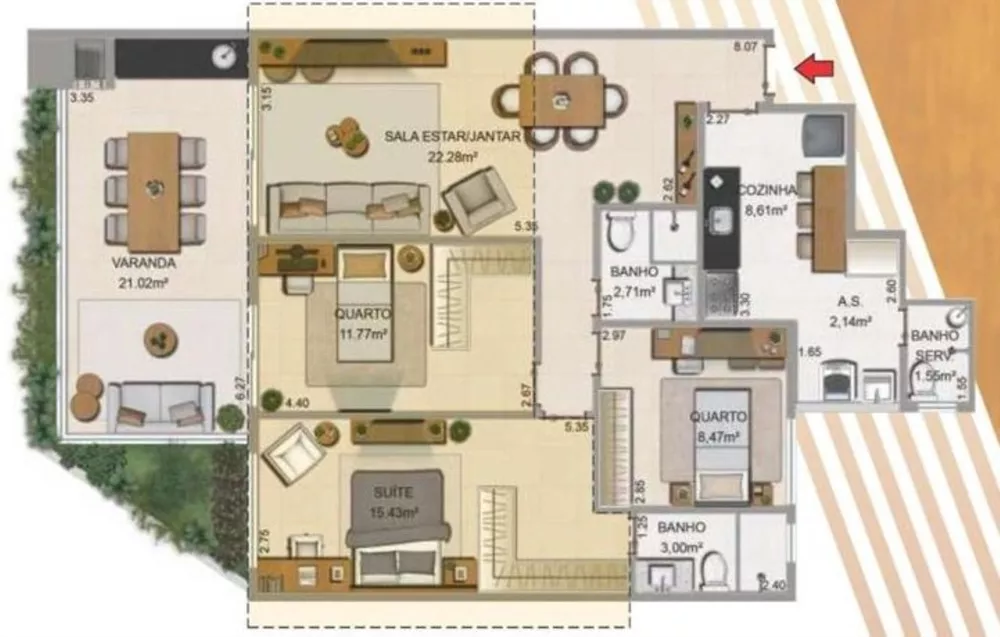 Cobertura, 2 quartos, 172 m² - Foto 14