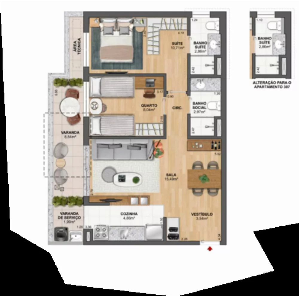 Apartamento, 3 quartos, 84 m² - Foto 56