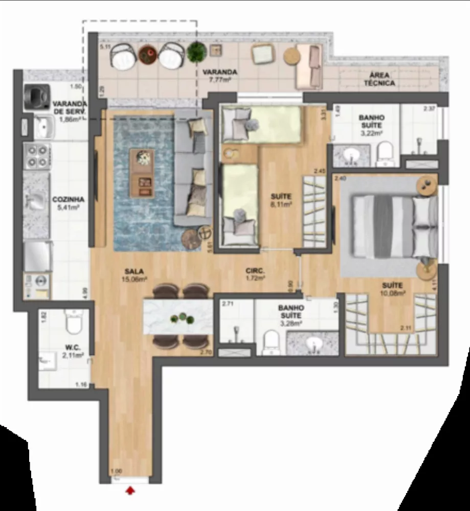 Apartamento, 3 quartos, 84 m² - Foto 54