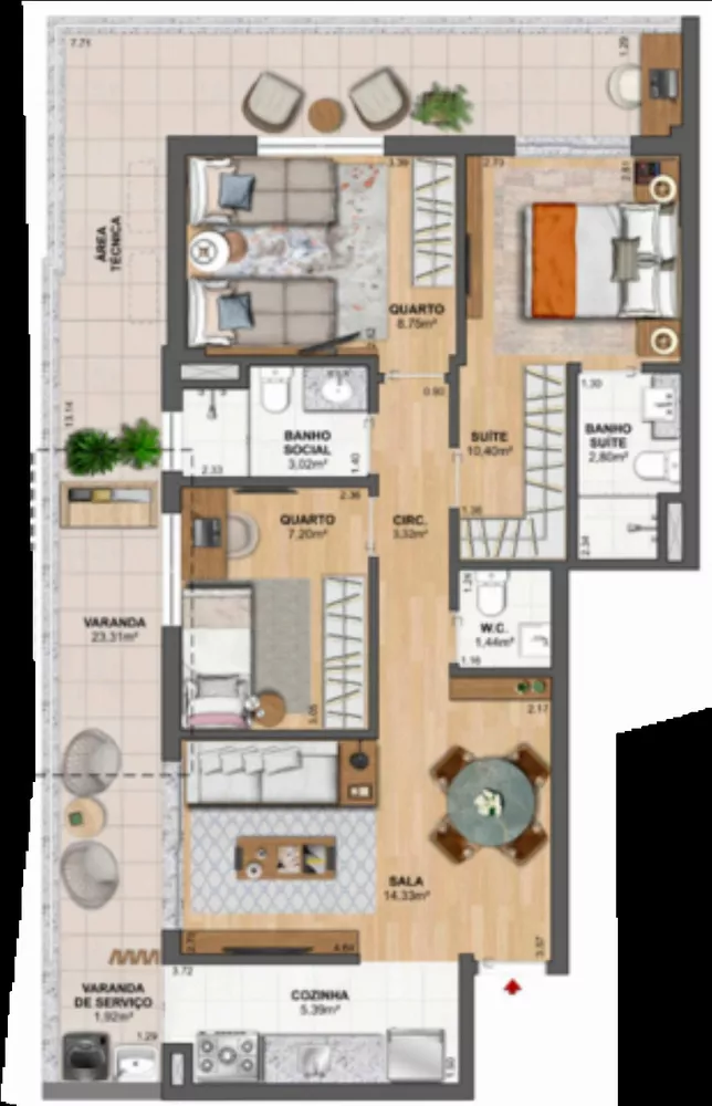 Apartamento, 3 quartos, 84 m² - Foto 41