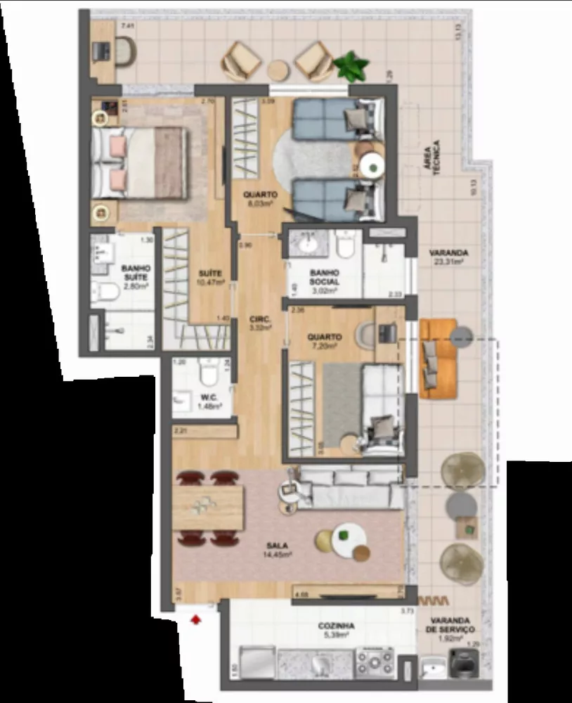 Apartamento, 3 quartos, 84 m² - Foto 40