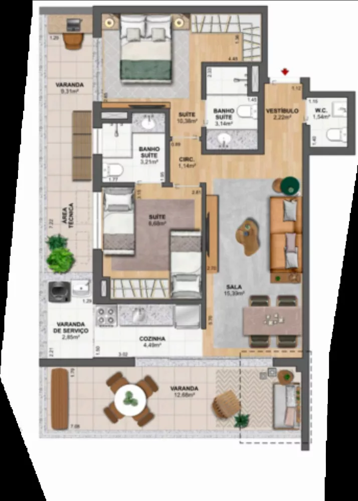 Apartamento, 3 quartos, 84 m² - Foto 45